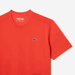 Lacoste חולצת טריקו ספורטיבית לנשימה DZ4D0D83 כתום 02k גברים - Image 5