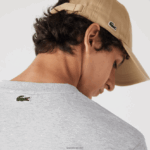 Lacoste חולצת טריקו עם הדפס מונוגרמים ממותג בכושר רגיל DZ4D0D579 chine אפור cca גברים - Image 4