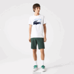 Lacoste חולצת טריקו עם הדפס תנין בהתאמה רגילה xl DZ4D0D570 לבן 001 גברים - Image 2