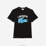 Lacoste חולצת טריקו עם הדפס תנין בהתאמה רגילה xl DZ4D0D569 שחור 031 גברים - Image 5