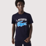 Lacoste חולצת טריקו עם הדפס תנין בהתאמה רגילה xl DZ4D0D571 כחול כהה 166 גברים
