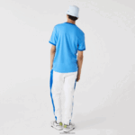 Lacoste חולצת טריקו עם צווארון ניגודיות בהתאמה רגילה DZ4D0D856 כחול 4xa גברים - Image 3
