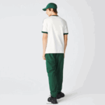 Lacoste חולצת טריקו עם צווארון ניגודיות בהתאמה רגילה DZ4D0D855 לבן 70V גברים - Image 3