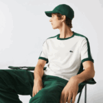 Lacoste חולצת טריקו עם צווארון ניגודיות בהתאמה רגילה DZ4D0D855 לבן 70V גברים - Image 6