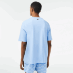 Lacoste חולצת טריקו עם צווארון עגול בגזרה רופפת בהדפס תנין DZ4D0D255 כחול hbp גברים - Image 3