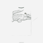 Lacoste חולצת טריקו עם צווארון עגול בגזרה רופפת בהדפס תנין DZ4D0D254 לבן 001 גברים - Image 4