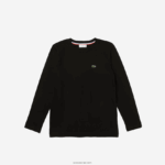 Lacoste חולצת טריקו עם צווארון צווארון DZ4D0D3141 שחור 031 ילדים - Image 4