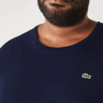 Lacoste חולצת טריקו עם צווארון צווארון xl כותנה ג'רזי DZ4D0D769 כחול כהה 166 גברים - Image 4