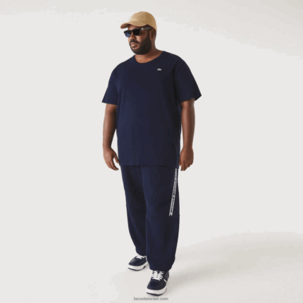 Lacoste חולצת טריקו עם צווארון צווארון xl כותנה ג'רזי DZ4D0D769 כחול כהה 166 גברים