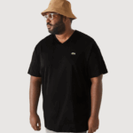 Lacoste חולצת טריקו עם צווארון V DZ4D0D714 שחור 031 גברים