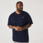 Lacoste חולצת טריקו עם צווארון V DZ4D0D716 כחול כהה 166 גברים