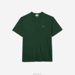 Lacoste חולצת טריקו עם צווארון V DZ4D0D717 ירוק 132 גברים