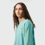 Lacoste חולצת טריקו עם שרוולים ארוכים מכותנה בגזרה רופפת DZ4D0D177 ירוק 3a4 גברים - Image 2