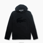 Lacoste חולצת טריקו עם שרוולים ארוכים עם קפוצ'ון DZ4D0D197 שחור 031 גברים