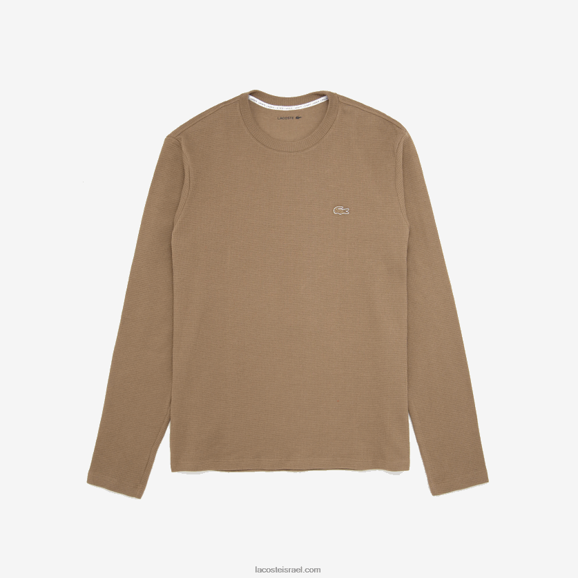 lacoste_d797d795d79cd7a6d7aa_d798d7a8d799d7a7d795_d7a2d79d_d7a9d7a8d795d795d79cd799d79d_d790d7a8d795d79bd799d79d_dz4d0d263_d797.png Lacoste חולצת טריקו עם שרוולים ארוכים DZ4D0D263 חום בהיר hja גברים - Image 1