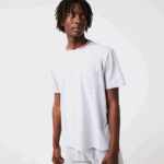 Lacoste חולצת טריקו פיג'מה בעלת שרוולים קצרים בשלושה גוונים עם צווארון עגול DZ4D0D1472 chine אפור cca גברים