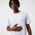 Lacoste חולצת טריקו פיג'מה בעלת שרוולים קצרים בשלושה גוונים עם צווארון עגול DZ4D0D1472 chine אפור cca גברים - Image 3