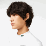 Lacoste חולצת טריקו צמודה עם שרוול ארוך DZ4D0D245 לבן 001 גברים - Image 2