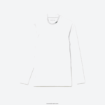 Lacoste חולצת טריקו צמודה עם שרוול ארוך DZ4D0D245 לבן 001 גברים - Image 4