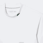 Lacoste חולצת טריקו צמודה עם שרוול ארוך DZ4D0D245 לבן 001 גברים - Image 5