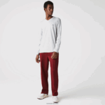 Lacoste חולצת טריקו קלת משקל עם צווארון V מכותנה פימה DZ4D0D677 chine אפור cca גברים - Image 2
