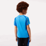 Lacoste חולצת טריקו של טניס קולורבלוק פיקה DZ4D0D3009 CDD כחול צהוב בנים - Image 3