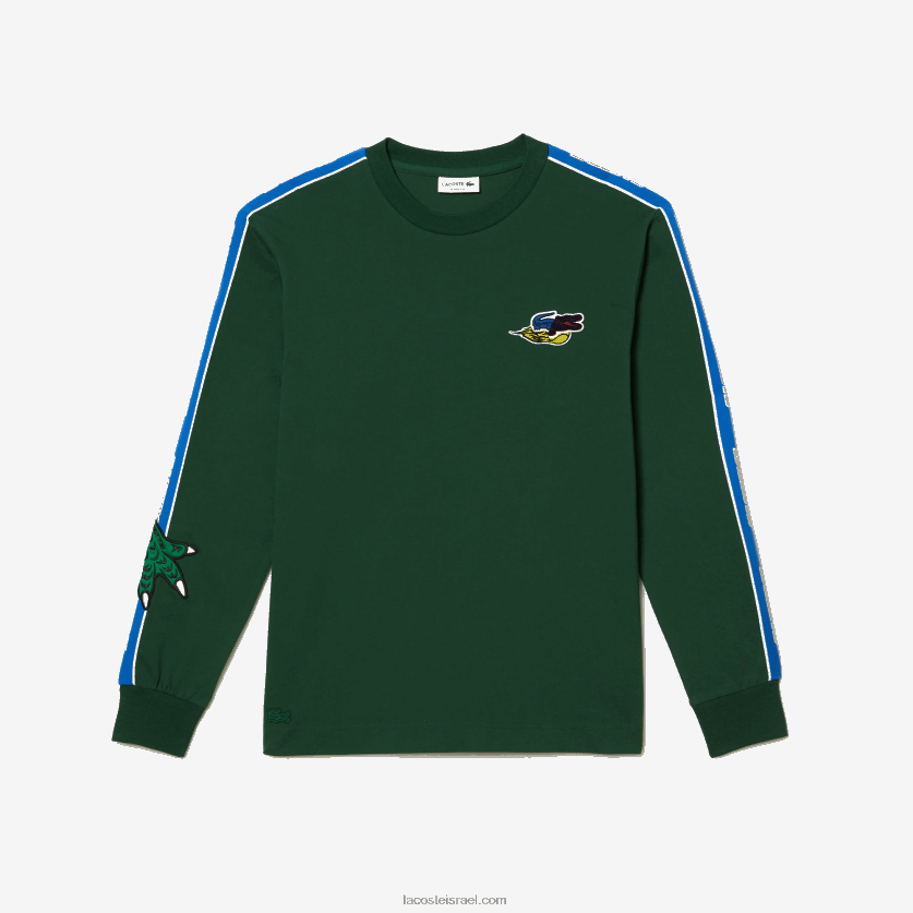 lacoste_d797d795d79cd7a6d7aa_d798d7a8d799d7a7d795_d7a9d79c_d79cd794d7a7d794_d79ed79ed795d7aad792d7aa_dz4d0d720_d799d7a8d795d7a7_.png Lacoste חולצת טריקו של להקה ממותגת DZ4D0D720 ירוק 132 גברים - Image 1