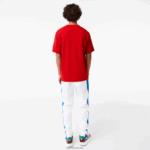 Lacoste חולצת טריקו תג אפקט קומי בכושר נינוח DZ4D0D744 אדום 240 גברים - Image 3
