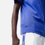 Lacoste חולצת טריקו תג אפקט קומי בכושר נינוח DZ4D0D742 כחול k1q גברים - Image 5