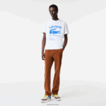 Lacoste חולצת טריקו תנין בכושר נינוח DZ4D0D698 לבן 001 גברים - Image 2