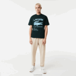 Lacoste חולצת טריקו תנין בכושר נינוח DZ4D0D699 ירוק yzp גברים - Image 2