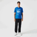Lacoste חולצת טריקו תנין בכושר נינוח DZ4D0D700 כחול k1q גברים - Image 2