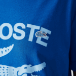 Lacoste חולצת טריקו תנין בכושר נינוח DZ4D0D700 כחול k1q גברים - Image 5