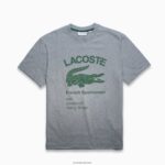 Lacoste חולצת טריקו תנין בכושר נינוח DZ4D0D701 אפור chine yrd גברים