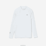 Lacoste חולצת טריקו תרמית ספורטיבית DZ4D0D877 לבן 001 גברים - Image 5