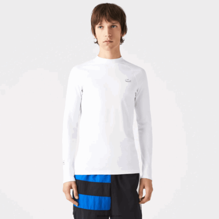 Lacoste חולצת טריקו תרמית ספורטיבית DZ4D0D877 לבן 001 גברים