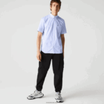 Lacoste חולצת כותנה אוקספורד בכושר רגיל DZ4D0D1527 כחול hbp גברים - Image 5
