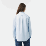 Lacoste חולצת כותנה אוקספורד מכופתרת DZ4D0D505 כחול hbp גברים - Image 3