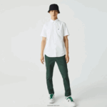 Lacoste חולצת כותנה בכושר רגיל DZ4D0D450 לבן 001 גברים - Image 2