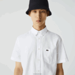 Lacoste חולצת כותנה בכושר רגיל DZ4D0D450 לבן 001 גברים