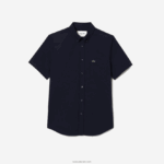 Lacoste חולצת כותנה בכושר רגיל DZ4D0D452 כחול כהה 423 גברים