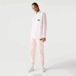 Lacoste חולצת כותנה גדולה בגזרה רגועה DZ4D0D412 לבן ורוד בהיר 7fd גברים - Image 2