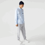 Lacoste חולצת כותנה גדולה בגזרה רגועה DZ4D0D413 כחול gn2 גברים - Image 6