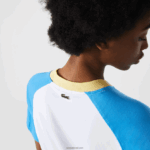 Lacoste חולצת כותנה חיה DZ4D0D941 לבן כחול צהוב d1q גברים - Image 6