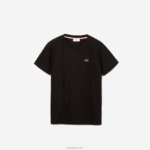 Lacoste חולצת כותנה עם צווארון V DZ4D0D3130 שחור 031 ילדים