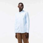 Lacoste חולצת כותנה פרימיום בכושר רגיל DZ4D0D1493 כחול hbp גברים