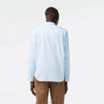 Lacoste חולצת כותנה פרימיום בכושר רגיל DZ4D0D1493 כחול hbp גברים - Image 3