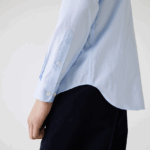 Lacoste חולצת כותנה פרימיום בכושר רגיל DZ4D0D1493 כחול hbp גברים - Image 5