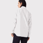 Lacoste חולצת כותנה פרימיום בכושר רגיל DZ4D0D1494 לבן 001 גברים - Image 3