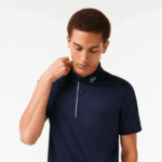 Lacoste חולצת פולו גולף בג'רזי ספורט DZ4D0D596 כחול כהה לבן 525 גברים - Image 2